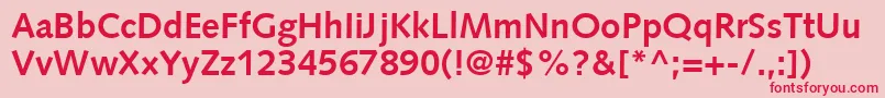 フォントFacileSsiBold – ピンクの背景に赤い文字