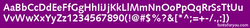 フォントFacileSsiBold – 紫の背景に白い文字