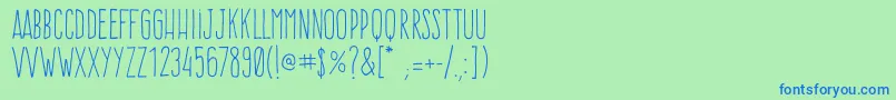 Frenteh1Regular Font – Blue Fonts on Green Background
