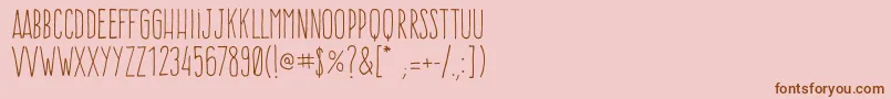 En savoir plus sur la police Frenteh1Regular Police Frenteh1Regular – polices brunes sur fond rose