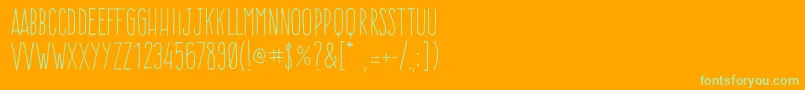 Frenteh1Regular Font – Green Fonts on Orange Background