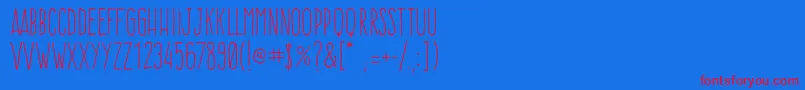 Frenteh1Regularフォントについての詳細 フォントFrenteh1Regular – 赤い文字の青い背景