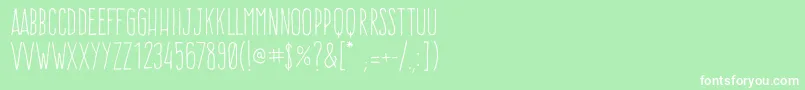 Шрифт Frenteh1Regular – белые шрифты на зелёном фоне