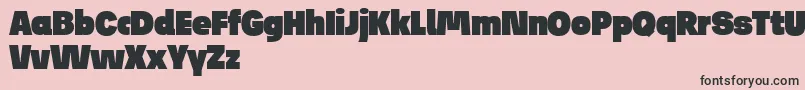 JosefReducedUltra Font – Black Fonts on Pink Background