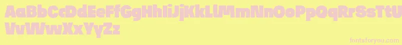 JosefReducedUltra Font – Pink Fonts on Yellow Background