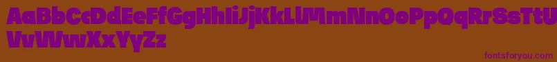 JosefReducedUltra Font – Purple Fonts on Brown Background