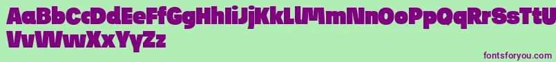 JosefReducedUltra Font – Purple Fonts on Green Background