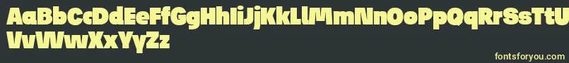 JosefReducedUltra Font – Yellow Fonts on Black Background