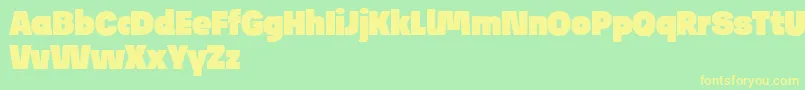 JosefReducedUltra Font – Yellow Fonts on Green Background