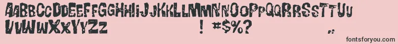 フォントGorgobold – ピンクの背景に黒い文字