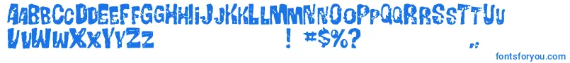 Gorgobold Font – Blue Fonts on White Background