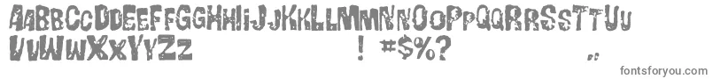 Gorgobold-fontti – harmaat kirjasimet valkoisella taustalla