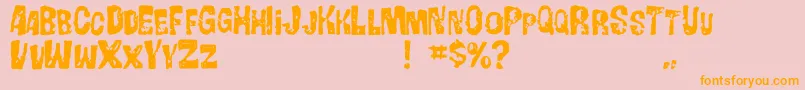 Gorgobold Font – Orange Fonts on Pink Background