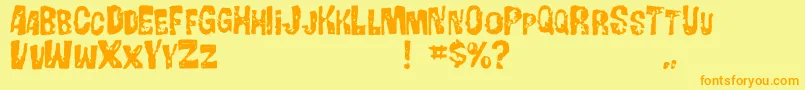 Gorgobold Font – Orange Fonts on Yellow Background