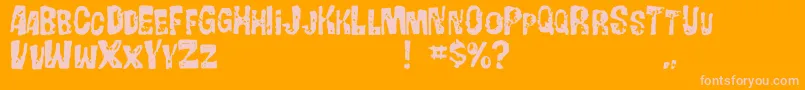 Gorgobold Font – Pink Fonts on Orange Background