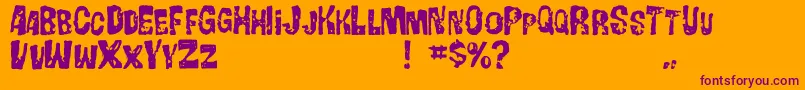 Gorgobold Font – Purple Fonts on Orange Background