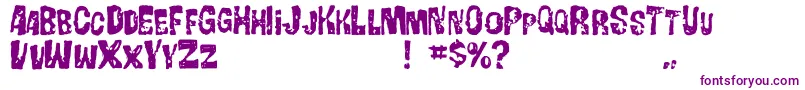 Gorgobold-fontti – violetit fontit valkoisella taustalla