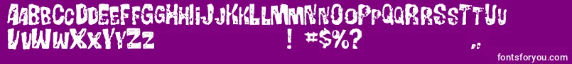 フォントGorgobold – 紫の背景に白い文字