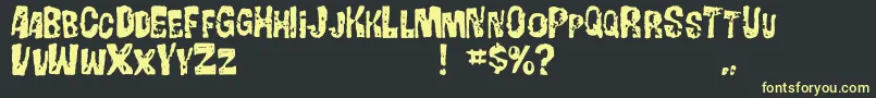 Gorgobold Font – Yellow Fonts on Black Background