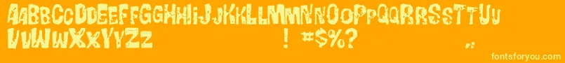 Gorgobold Font – Yellow Fonts on Orange Background