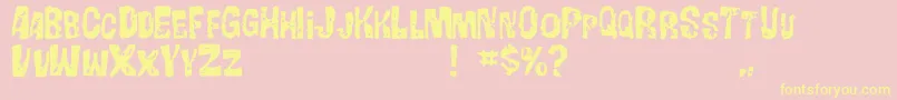 Gorgobold Font – Yellow Fonts on Pink Background