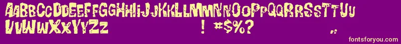 Gorgobold Font – Yellow Fonts on Purple Background