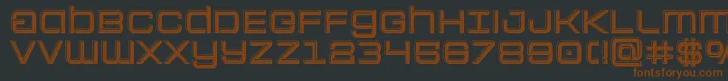 Colonymarinesbevel-fontti – ruskeat fontit mustalla taustalla