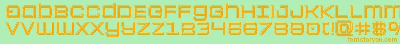 Colonymarinesbevel Font – Orange Fonts on Green Background