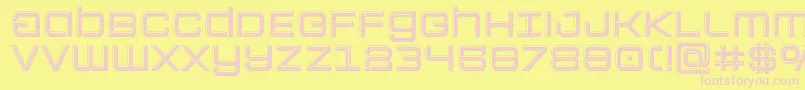 Colonymarinesbevel Font – Pink Fonts on Yellow Background