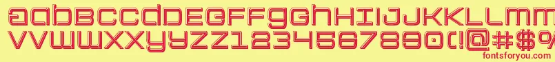 Colonymarinesbevel Font – Red Fonts on Yellow Background