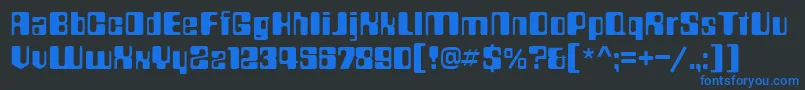 CountN Font – Blue Fonts on Black Background