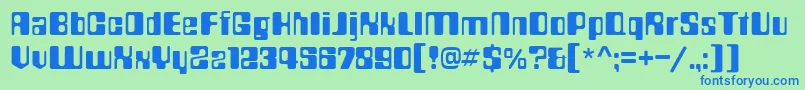 CountN-fontti – siniset fontit vihreällä taustalla