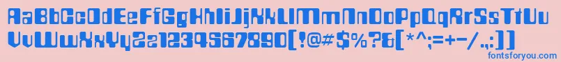 CountN Font – Blue Fonts on Pink Background