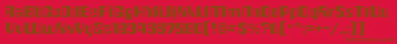 CountN Font – Brown Fonts on Red Background