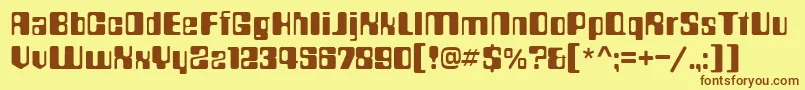 CountN Font – Brown Fonts on Yellow Background