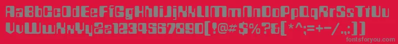 CountN Font – Gray Fonts on Red Background