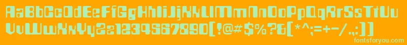CountN Font – Green Fonts on Orange Background