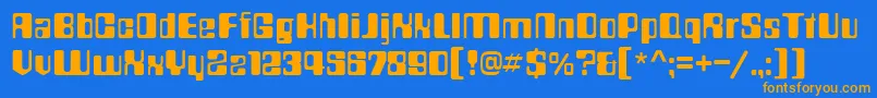 CountN Font – Orange Fonts on Blue Background