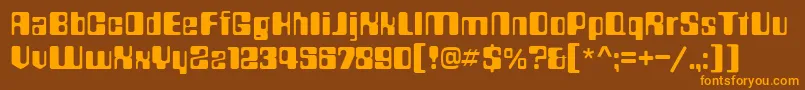 CountN Font – Orange Fonts on Brown Background