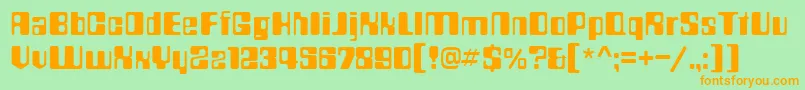CountN Font – Orange Fonts on Green Background