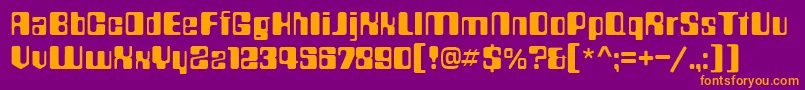 CountN Font – Orange Fonts on Purple Background