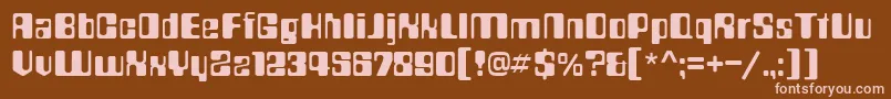 CountN Font – Pink Fonts on Brown Background