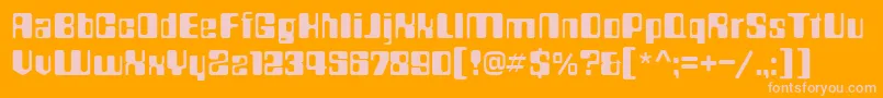 CountN Font – Pink Fonts on Orange Background
