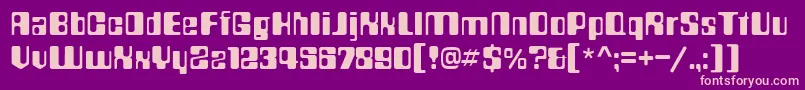 CountN Font – Pink Fonts on Purple Background