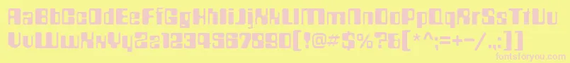 CountN Font – Pink Fonts on Yellow Background