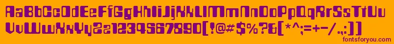 CountN Font – Purple Fonts on Orange Background