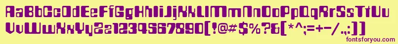 CountN Font – Purple Fonts on Yellow Background