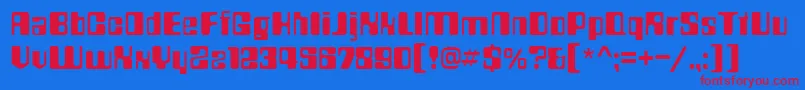 CountN Font – Red Fonts on Blue Background