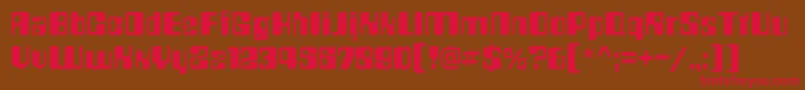 Шрифт CountN – красные шрифты на коричневом фоне