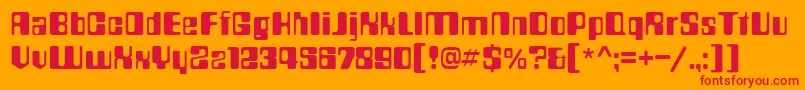 CountN Font – Red Fonts on Orange Background